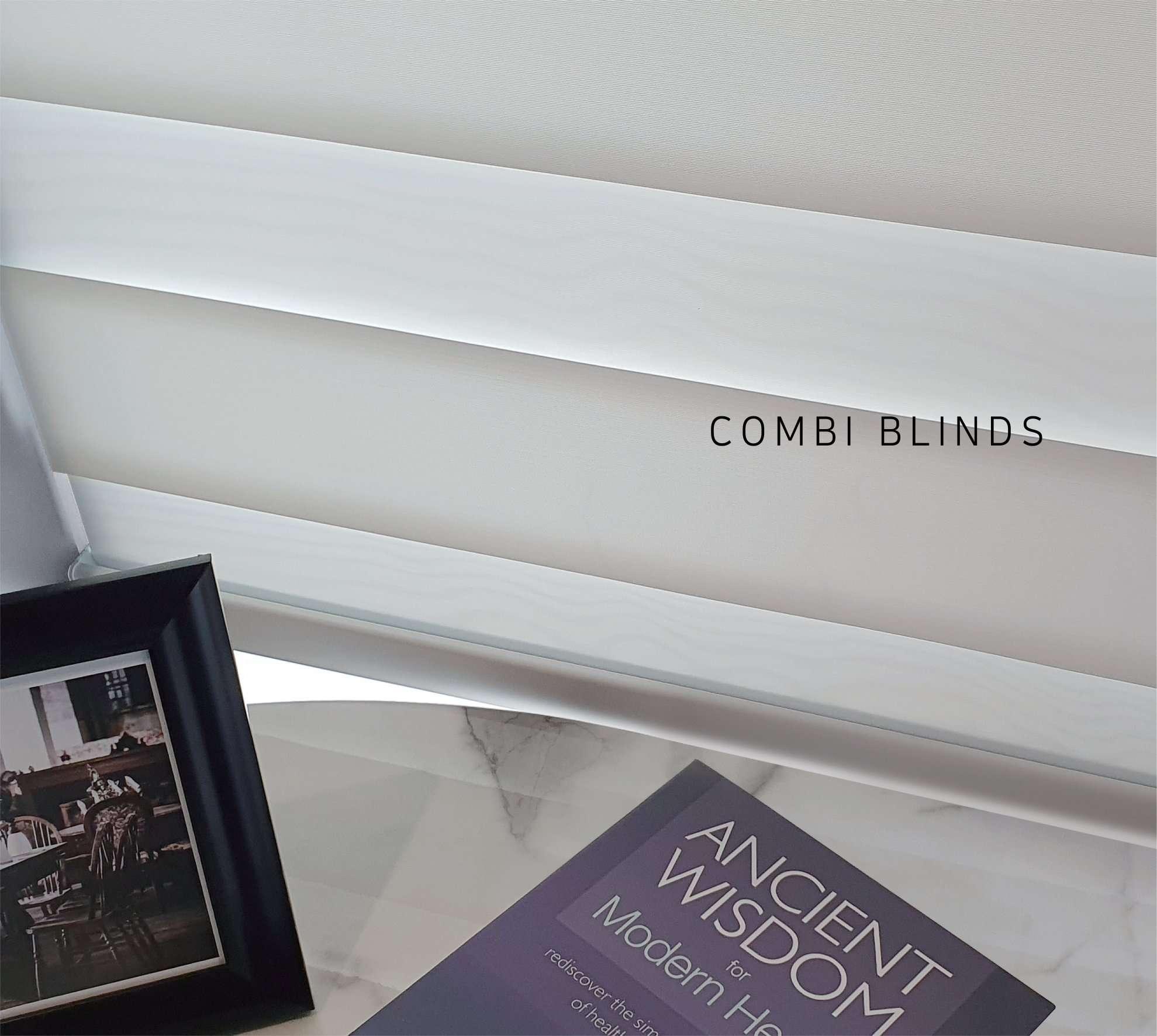 Combi blind with alternating layered bands.
