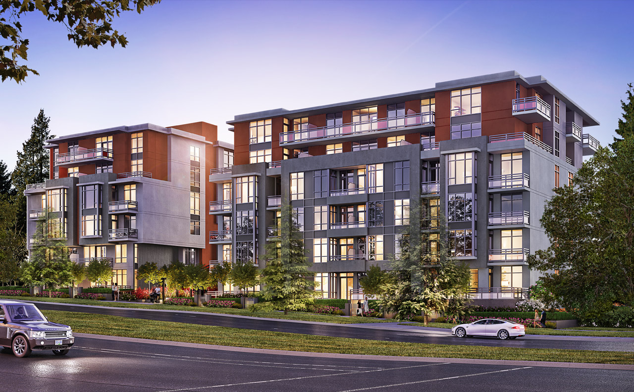 Exterior image of a modern residential project.